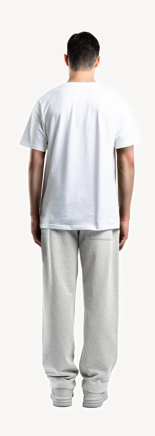 Light Grey Marl Straight-Leg Relaxed Sweatpants. - Image 6