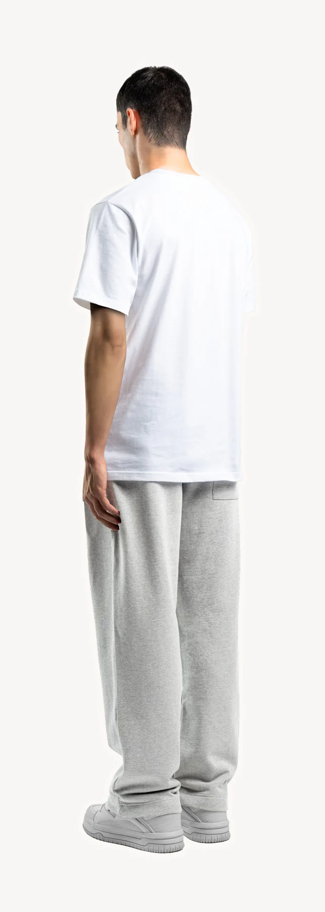 Light Grey Marl Straight-Leg Relaxed Sweatpants. - Image 7