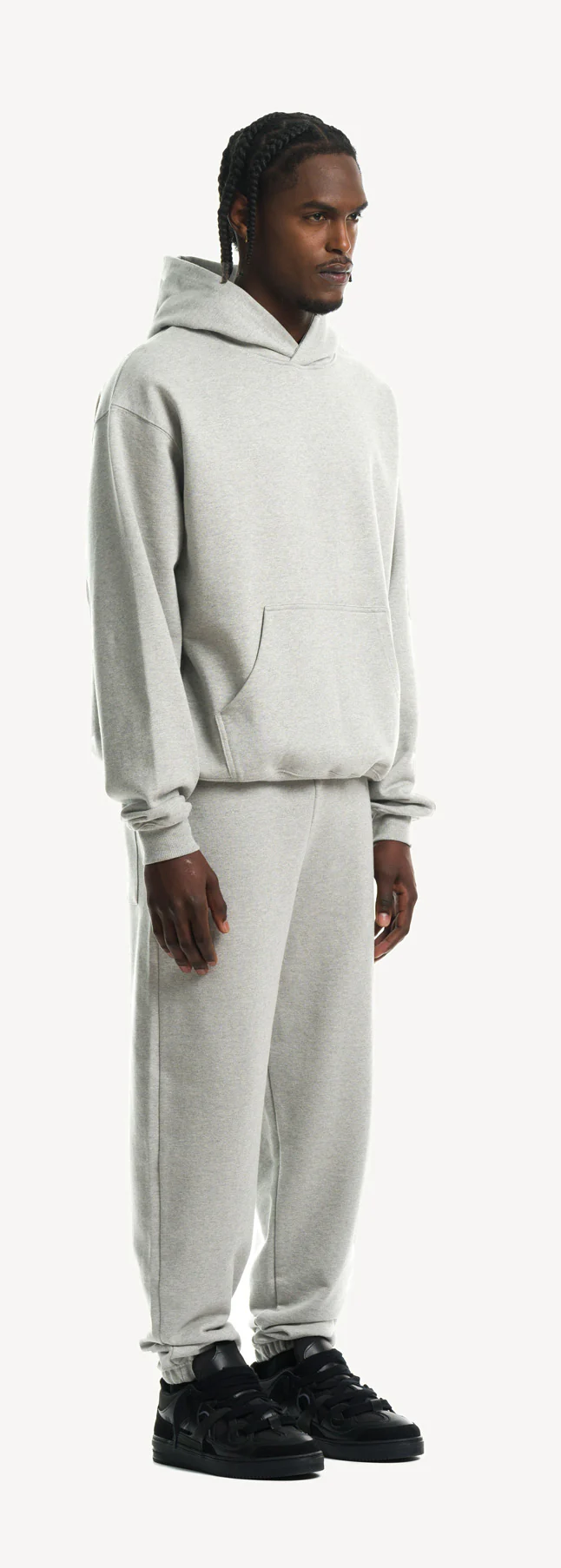 Light Grey Marl Ultra Heavy Oversized Hoodie. - Image 3