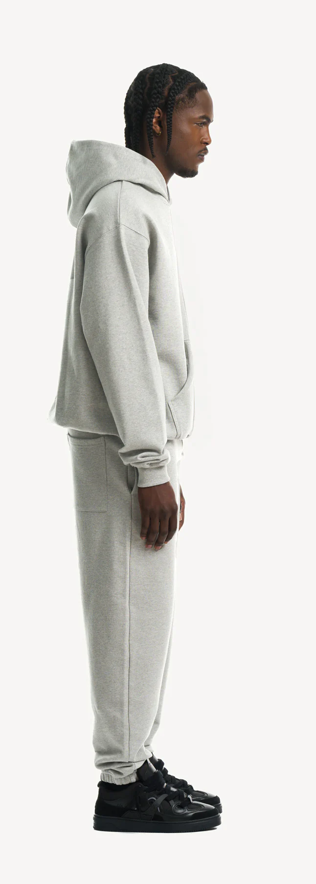 Light Grey Marl Ultra Heavy Oversized Hoodie. - Image 4