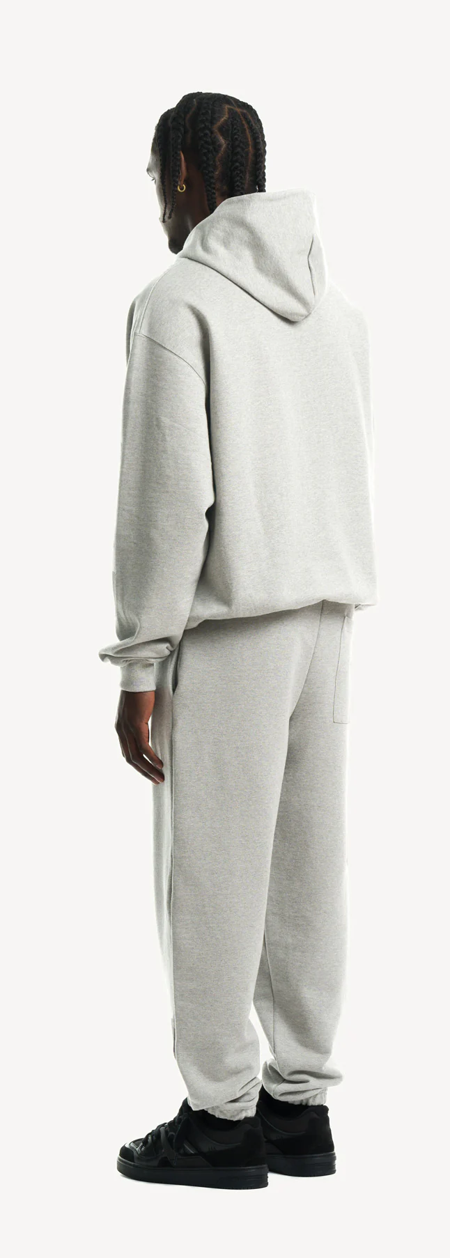 Light Grey Marl Ultra Heavy Oversized Hoodie. - Image 7