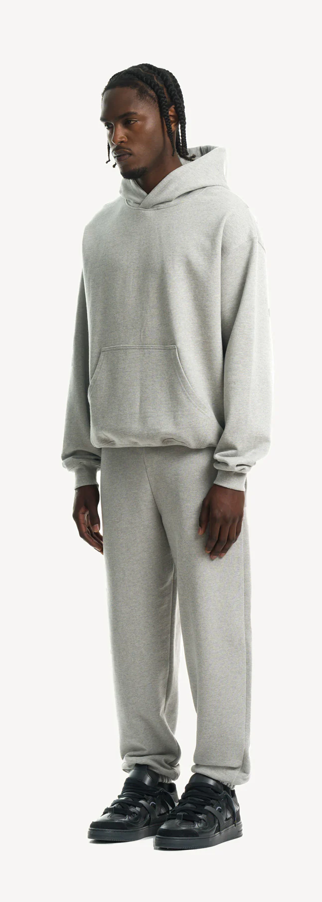 Light Grey Marl Ultra Heavy Oversized Hoodie. - Image 9