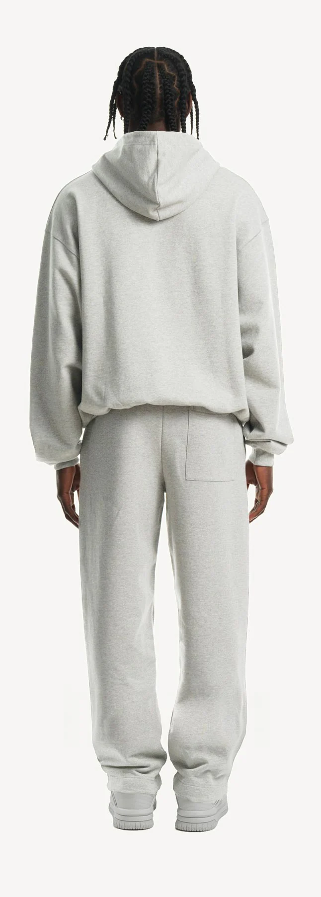 Light Grey Marl Ultra Heavy Oversized Zipped Hoodie. - Image 6