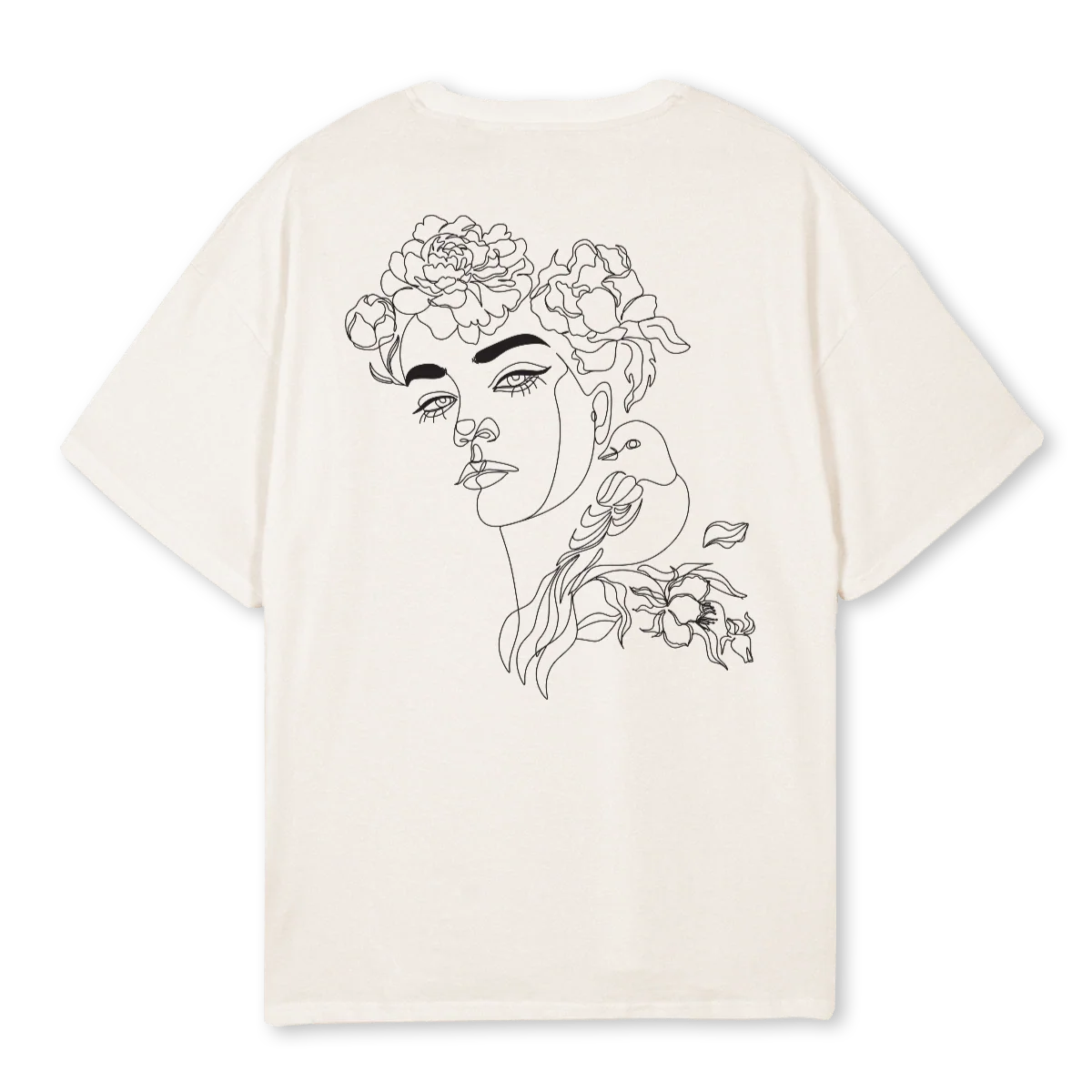 LINIENZEICHNUNG Vintage White Oversized Tee. - Image 2
