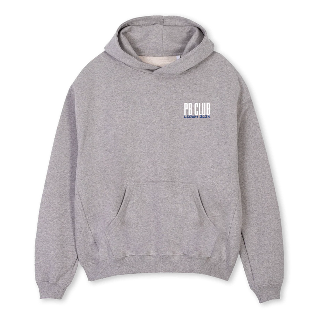 LISHALF Grey Marl Oversized Hoodie.