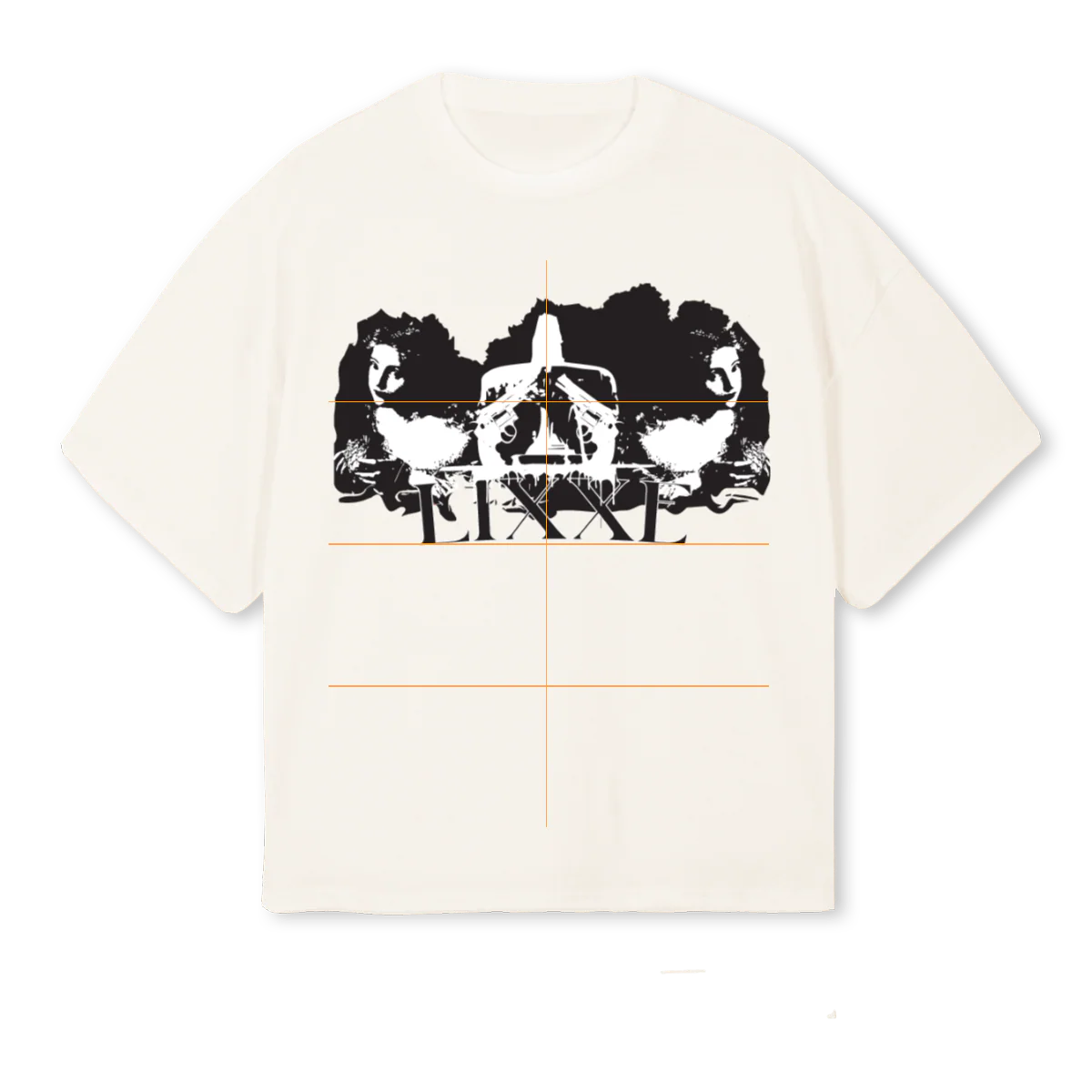 LIXXE Vintage White Oversized Boxy Tee.