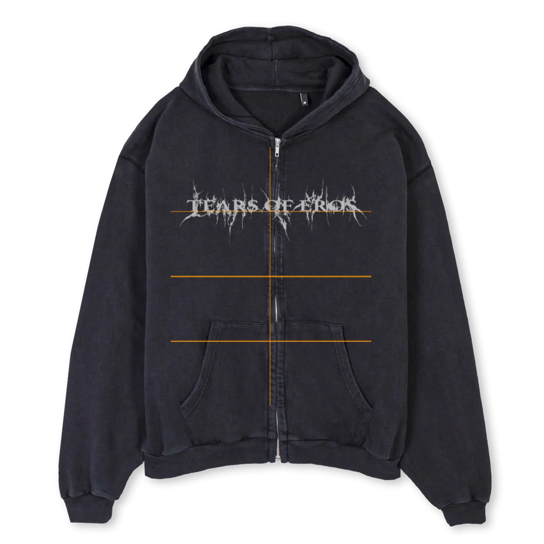 LKGJLKFGJD Vintage Black Oversized Zipped Hoodie.