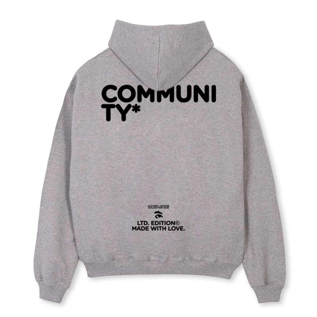 LKM BAPE Grey Marl Oversized Hoodie. - Image 2