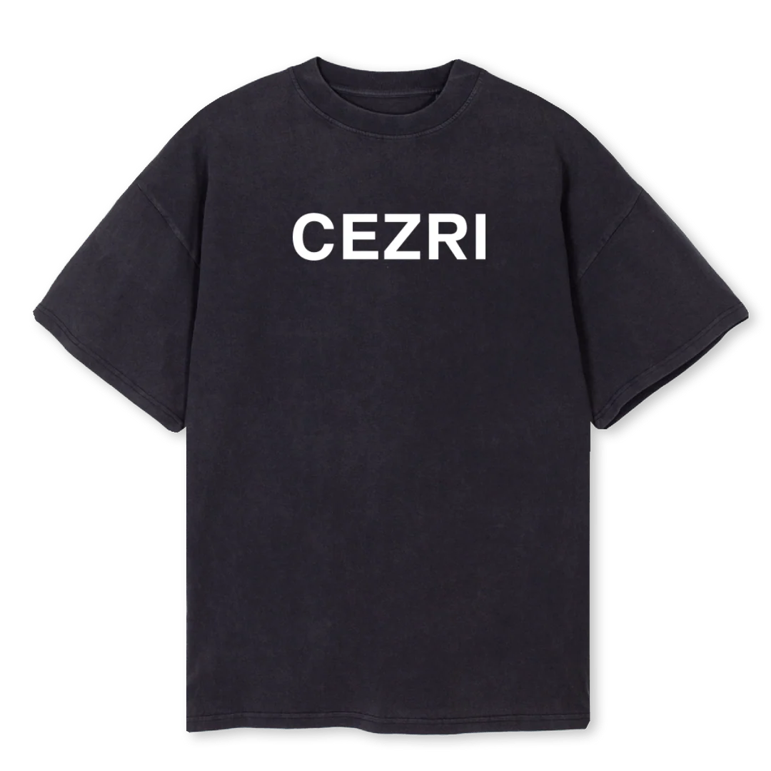 LLTSHIRVBLACK Vintage Black Oversized Tee.