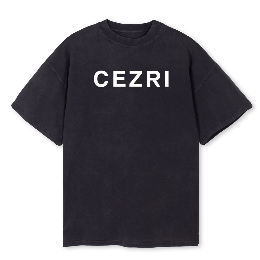 LLVBLACKT Vintage Black Oversized Tee.
