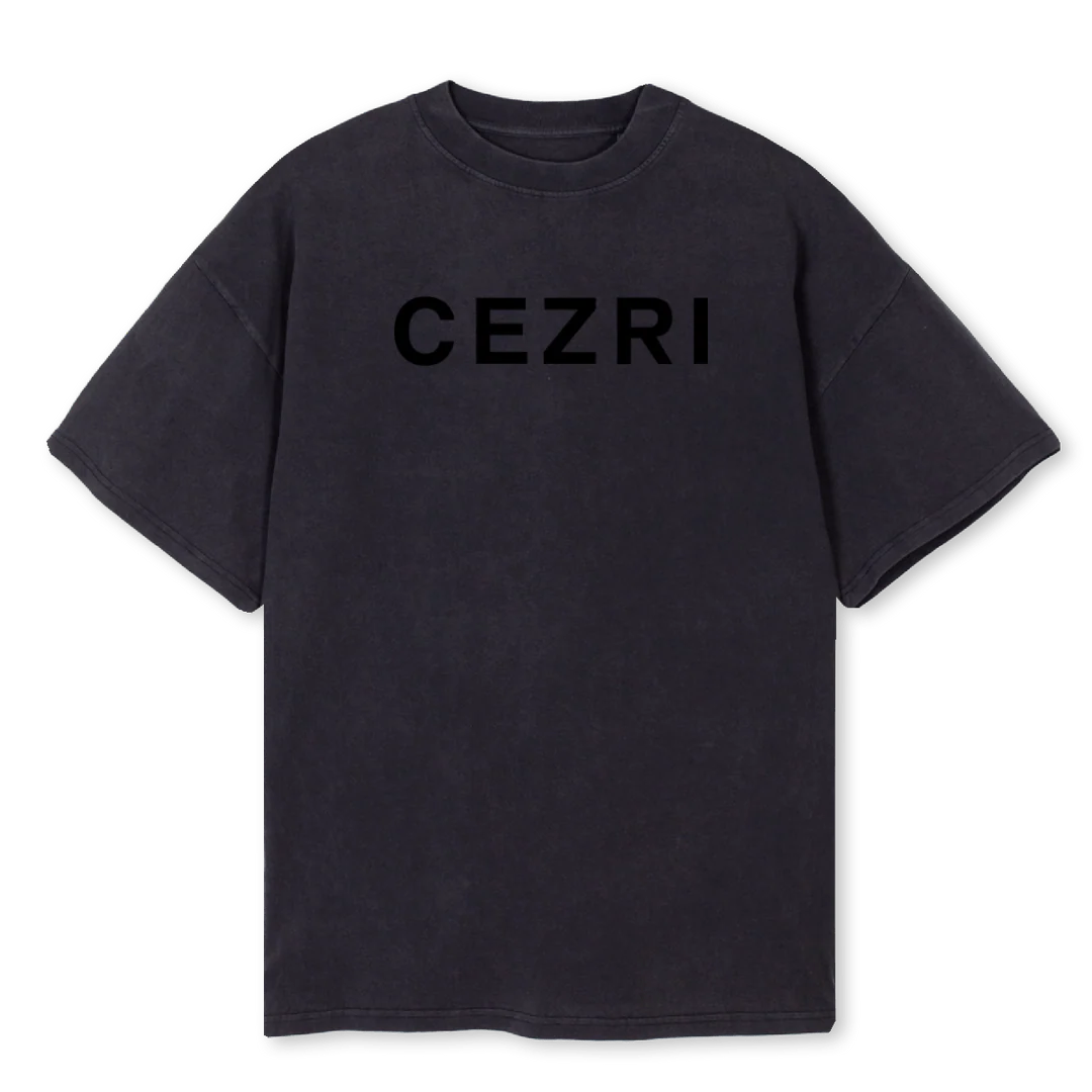 LLVWBLACKT Vintage Black Oversized Tee.
