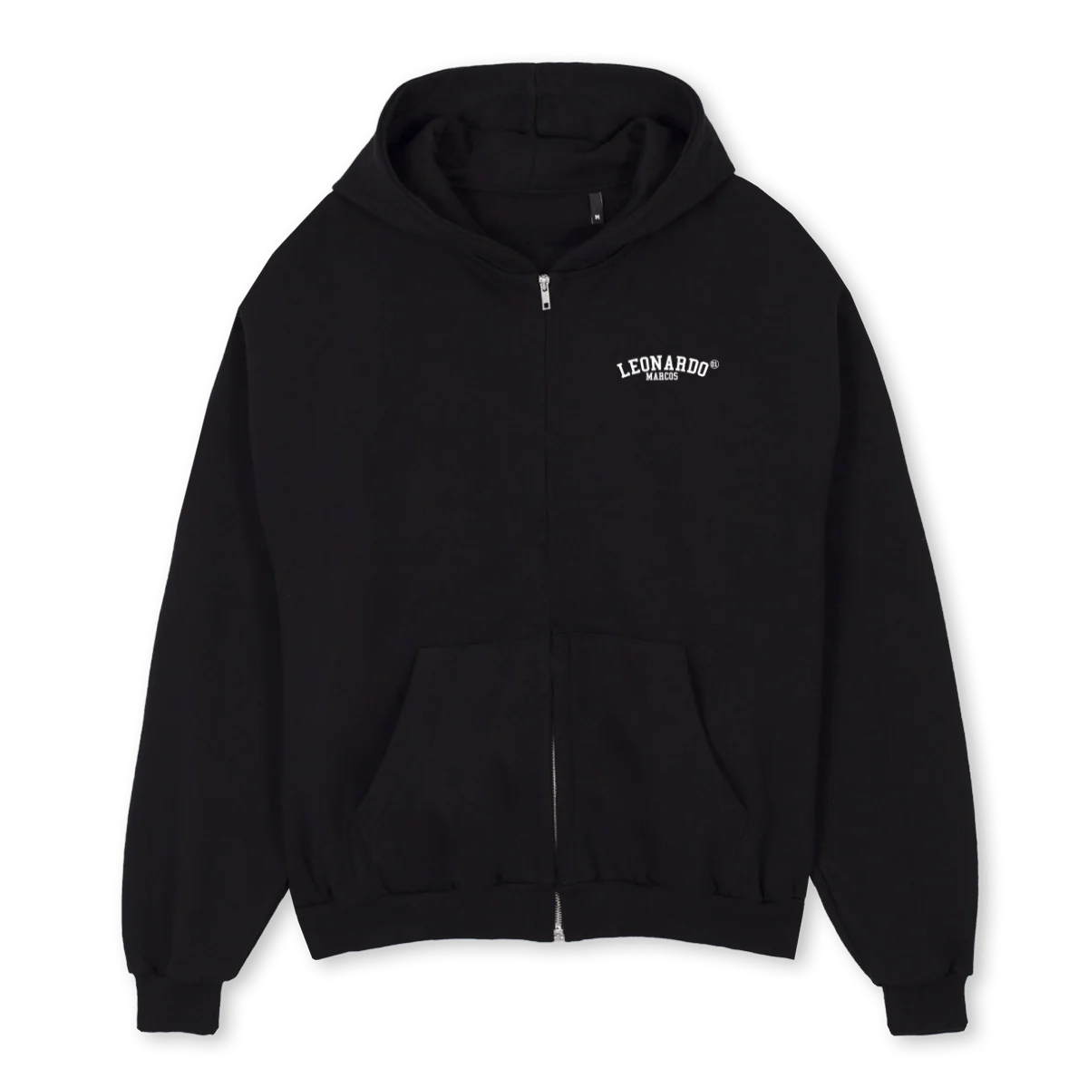 LMBASICZIPPER Black Oversized Zipped Hoodie.