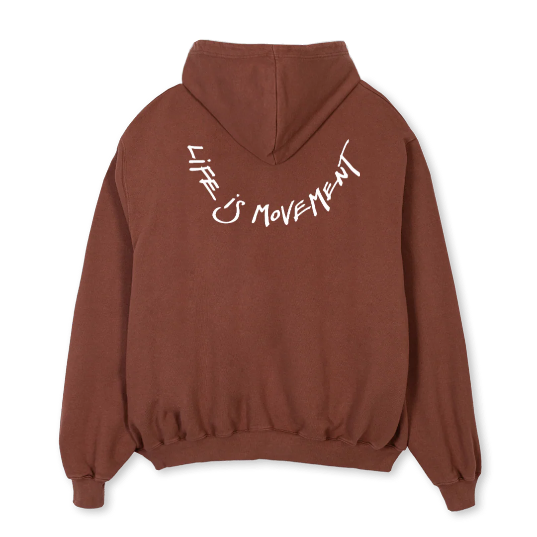 LMHOODIEONE Vintage Brown Oversized Hoodie. - Image 2