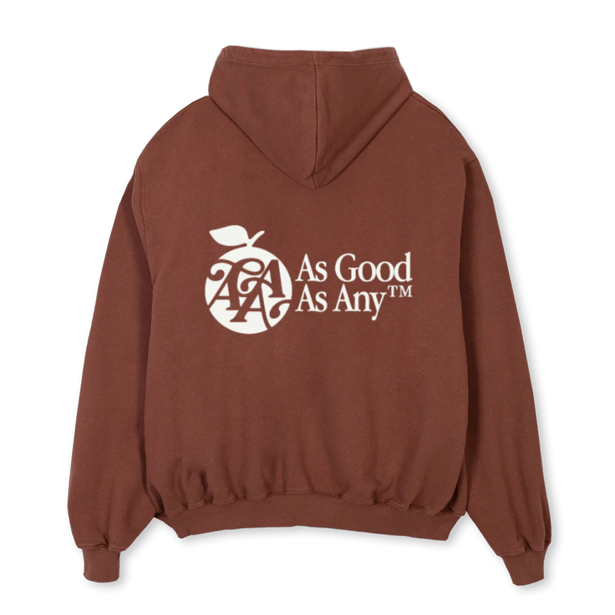 AGAAAPLE2_COLOUR Vintage Brown Oversized Hoodie - Image 2