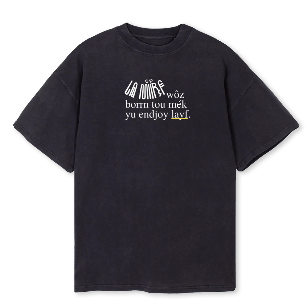 LMII Vintage Black Oversized Tee.