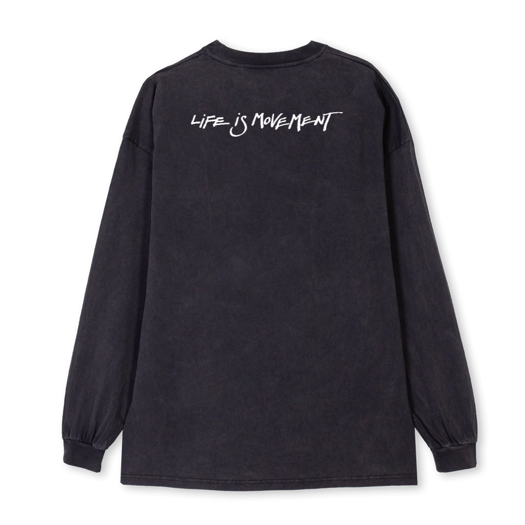 LMLONGSHIRTTWO Vintage Black Oversized LS Tee. - Image 2