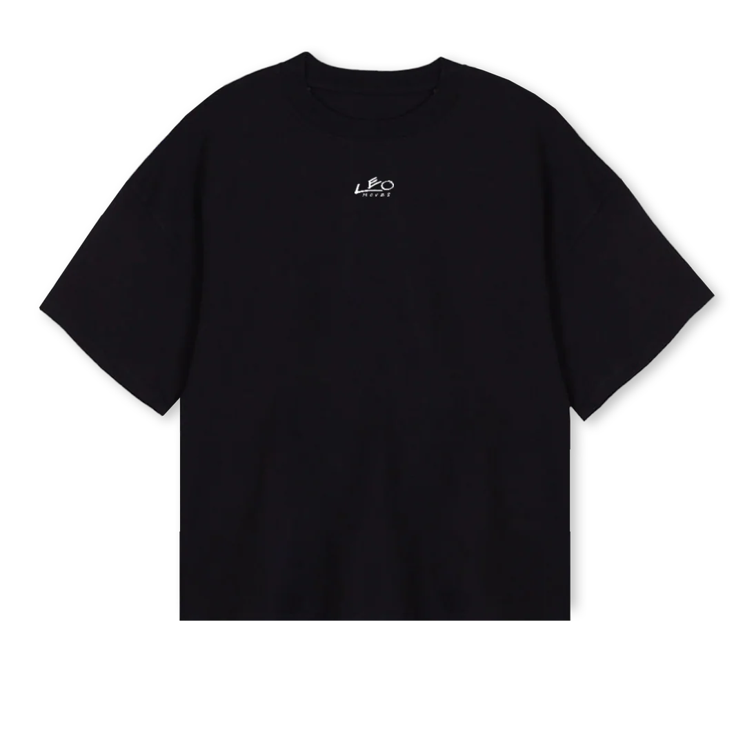 LMTSHIRTONE Black Oversized Boxy Tee.