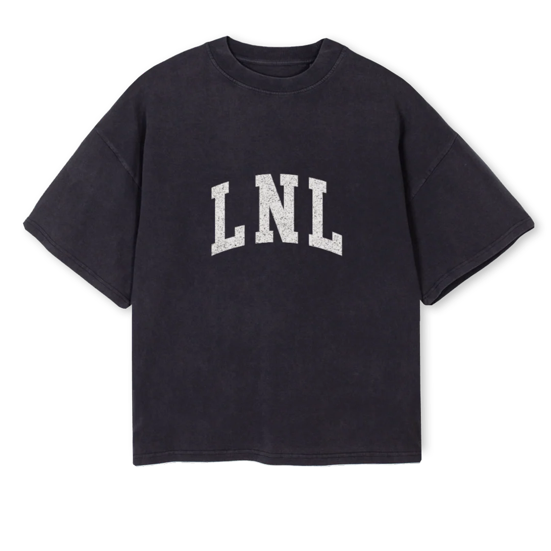 LNL BLACKSHIRT Vintage Black Oversized Boxy Tee.