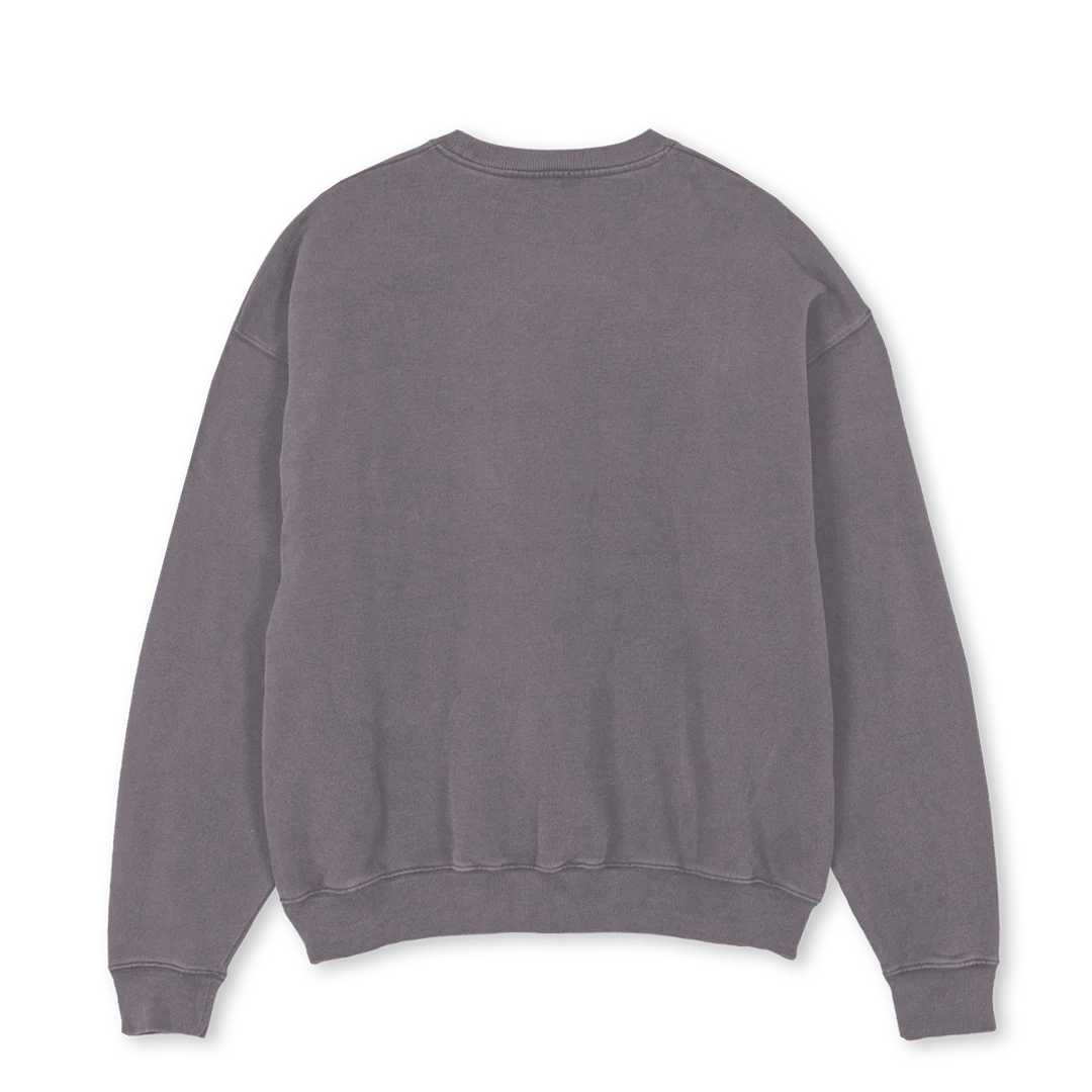 LNL GREYSWEATSHIRT Pigment Grey Oversized Crewneck Sweater. - Image 2