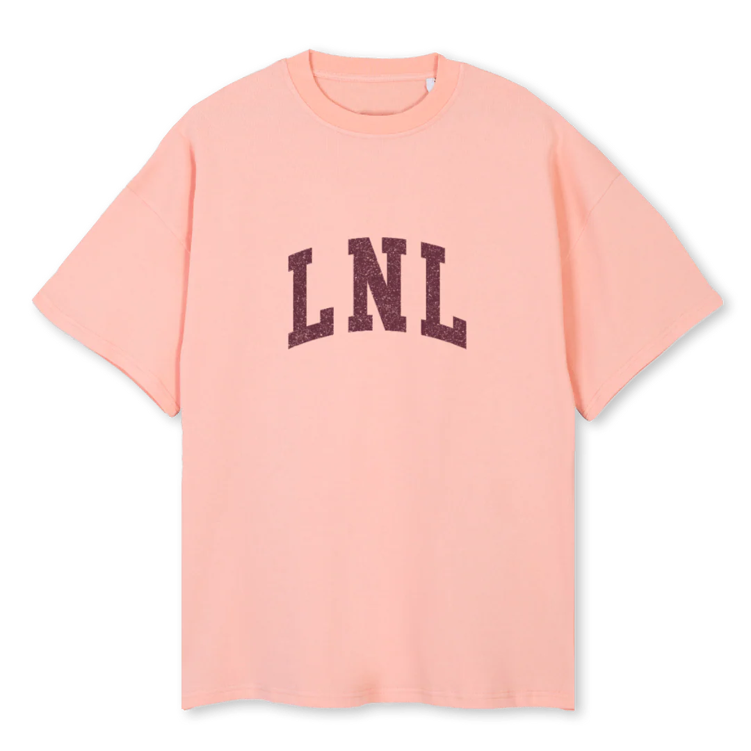 LNLSALMBURGTEE Pink Clay Oversized Tee.