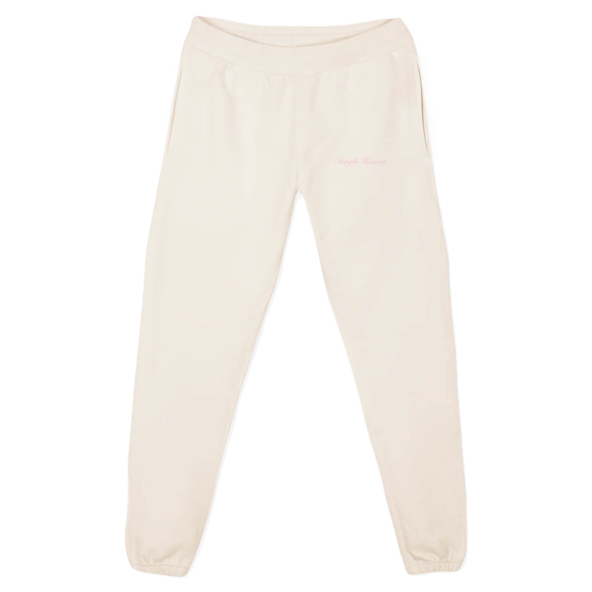 LOG PIN Vintage White Relaxed Sweatpants.