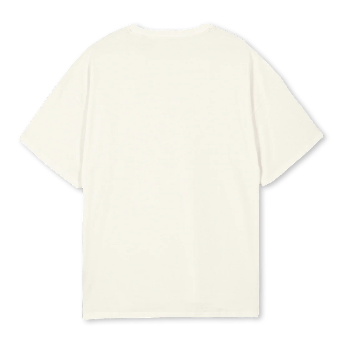 LOGO Cream Oversized Tee. - Image 2