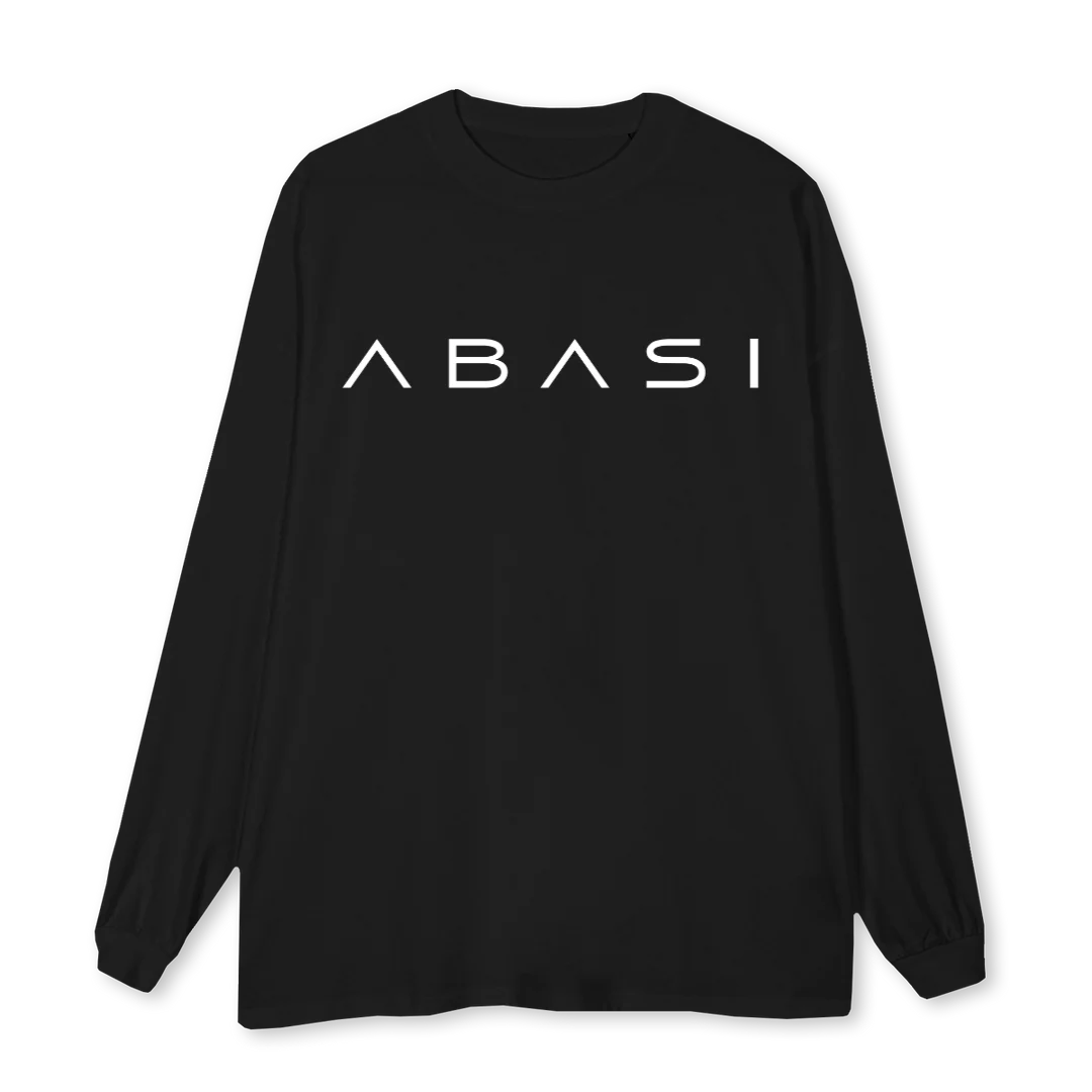 LOGO LONG TEE Black Oversized LS Tee.