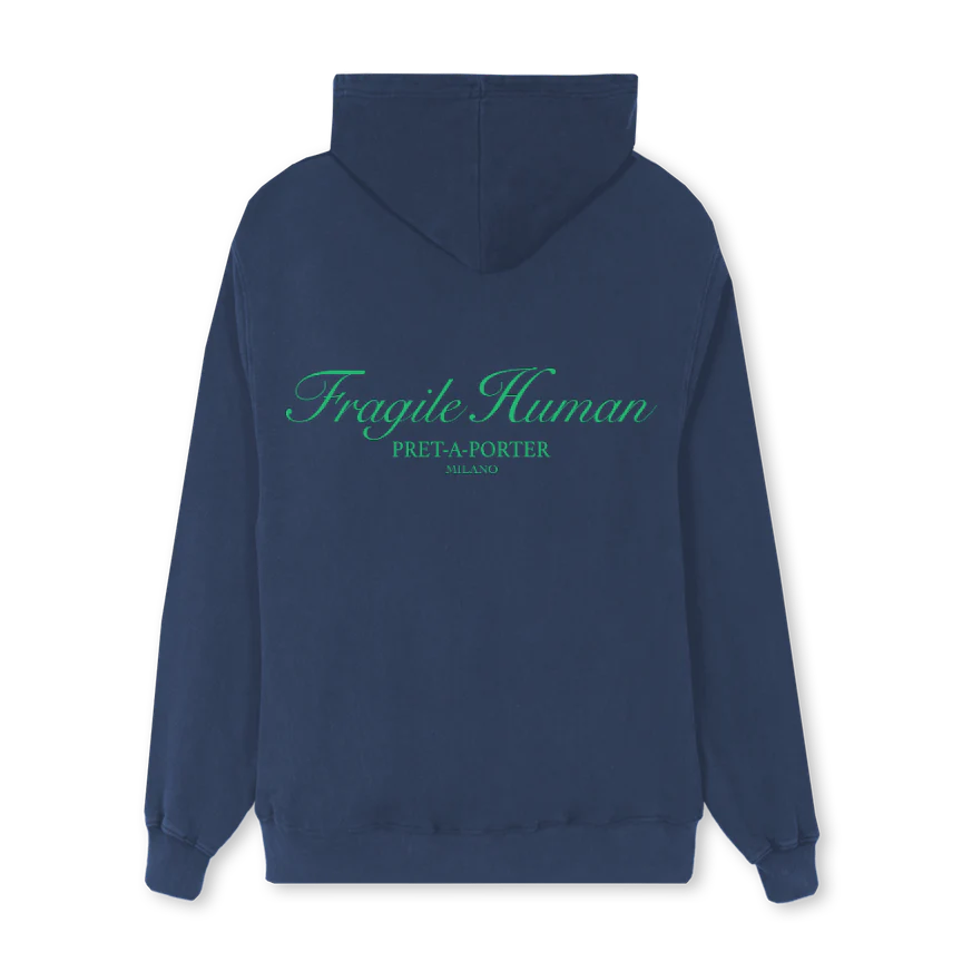 LOGOG Navy Blue Regular Hoodie. - Image 2