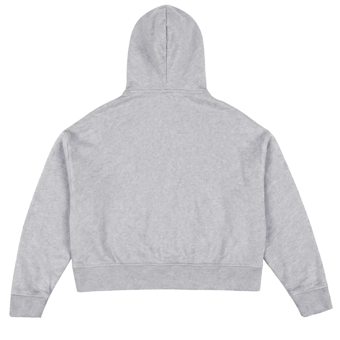 LOGOMIDDLE Light Grey Marl Oversized Boxy Hoodie. - Image 2