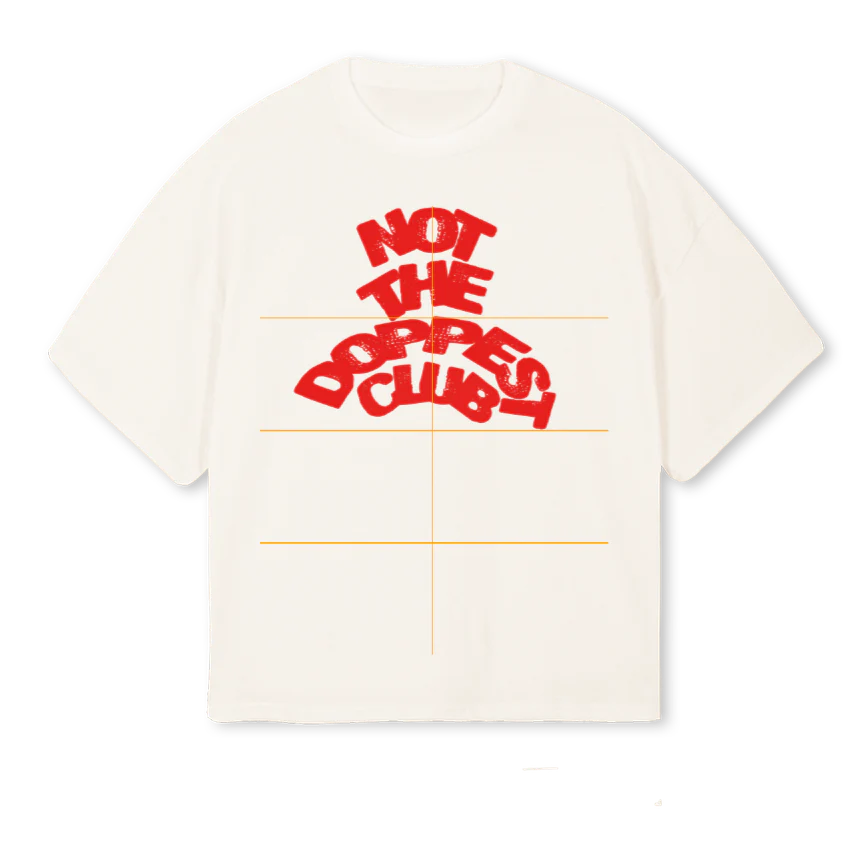 LOGONTDROJO Vintage White Oversized Boxy Tee.