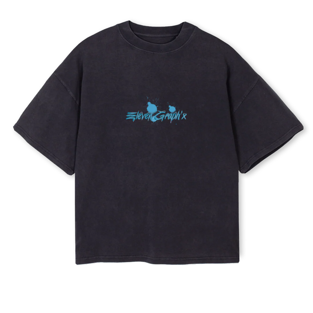 LOIS Vintage Black Oversized Boxy Tee.
