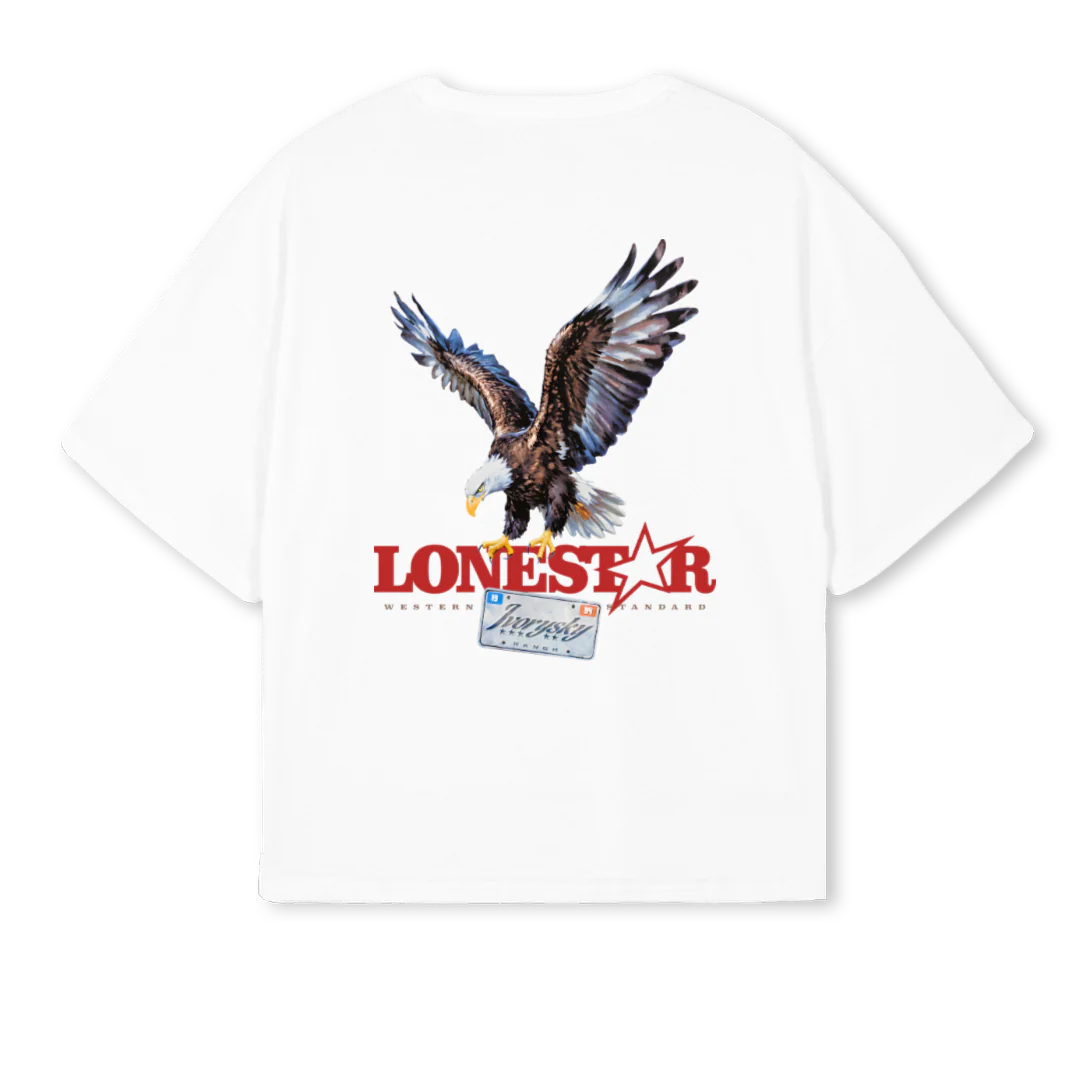 LONESTARWHITE White Oversized Boxy Tee. - Image 2