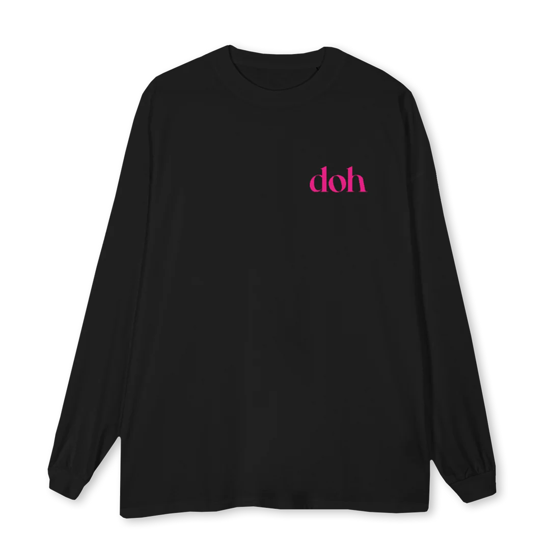 LONG SLEEV Black Oversized LS Tee.