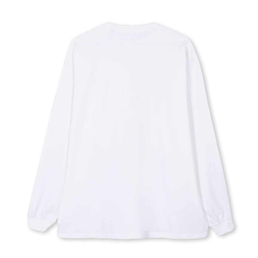 LANALOGOLONGSLEEVE_W White Oversized LS Tee - Image 2