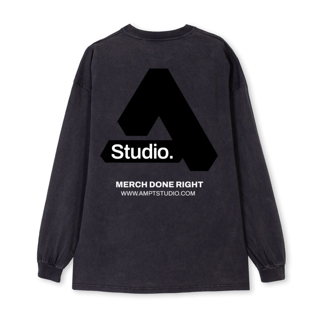 LONGSLEE Vintage Black Oversized LS Tee. - Image 2