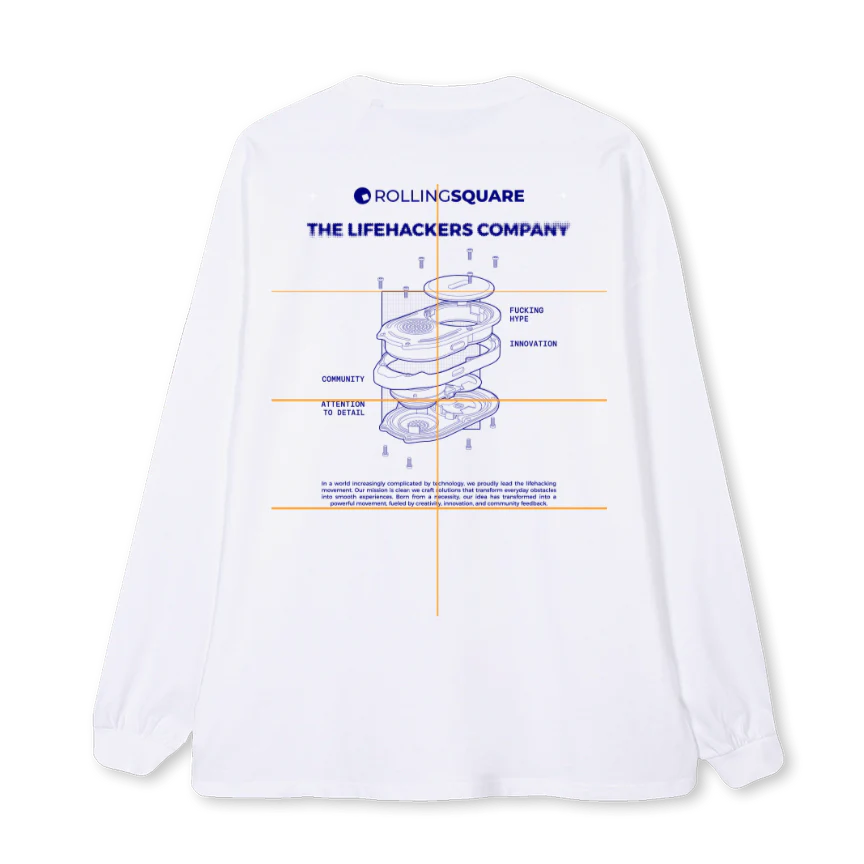 LONGSLEEV BLUEWHITE White Oversized LS Tee. - Image 2