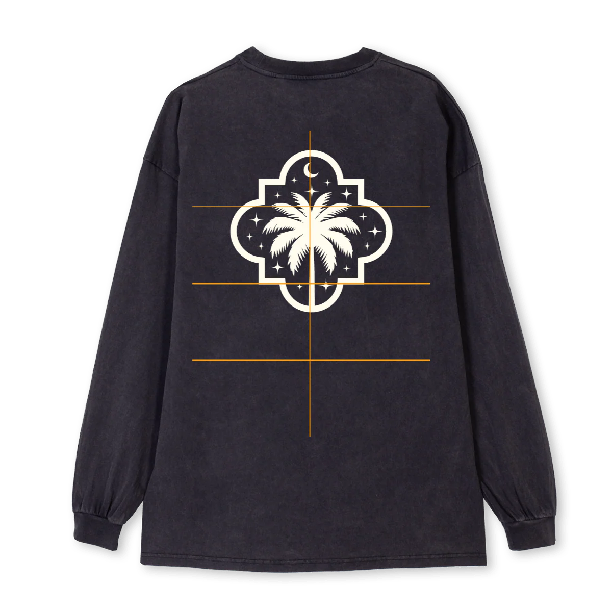 LONGSLEEVEARABIC Vintage Black Oversized LS Tee. - Image 2