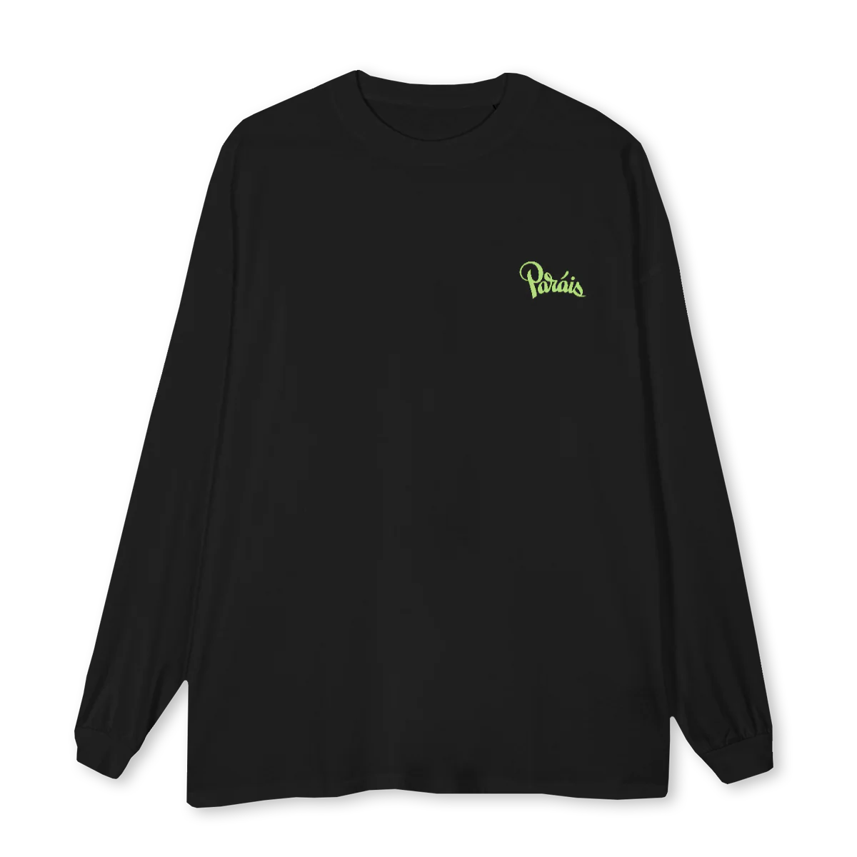 LONGSLEEVEGREENBLVK Black Oversized LS Tee.