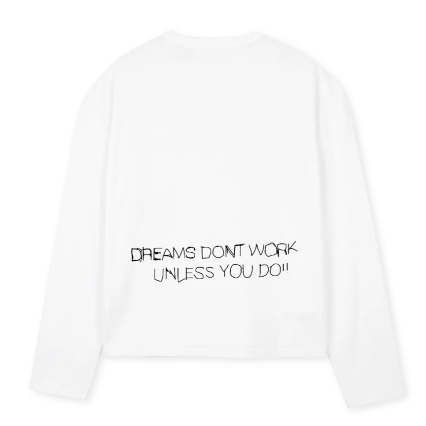 LONGSLEEVEPERF White Oversized Boxy LS Tee. - Image 2