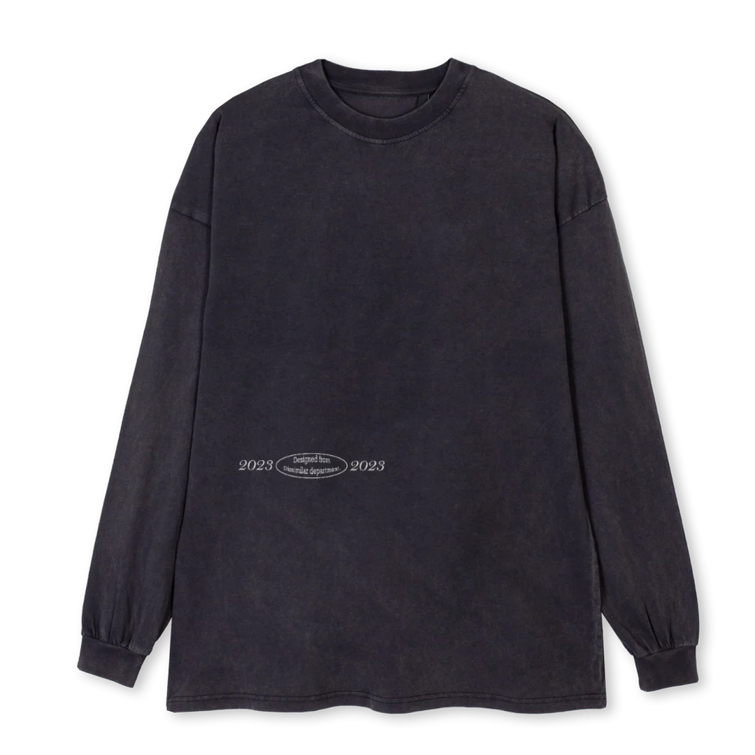 LONGSLEEVEVINTAGEGRE Vintage Black Oversized LS Tee.