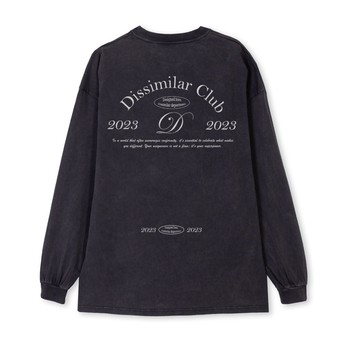 LONGSLEEVEVINTAGEGRE Vintage Black Oversized LS Tee. - Image 2