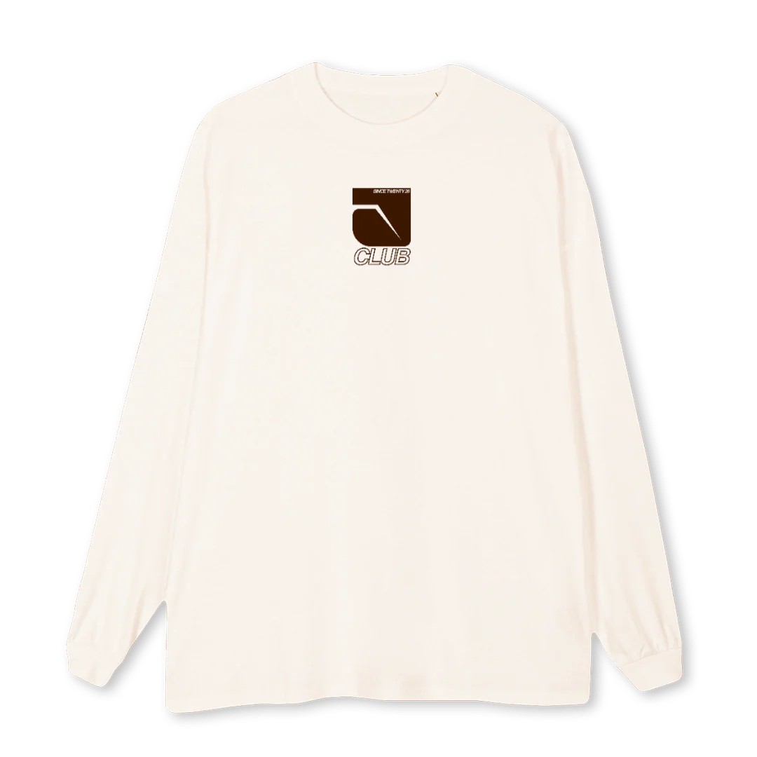 LONGWHITEBROWN Vintage White Oversized LS Tee.