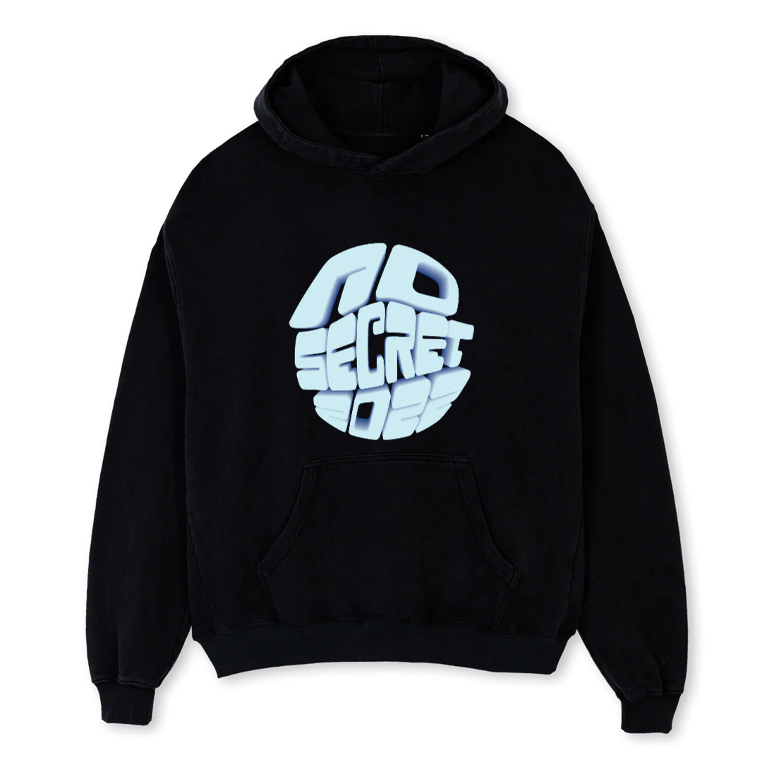 LOOD Black Oversized Hoodie.
