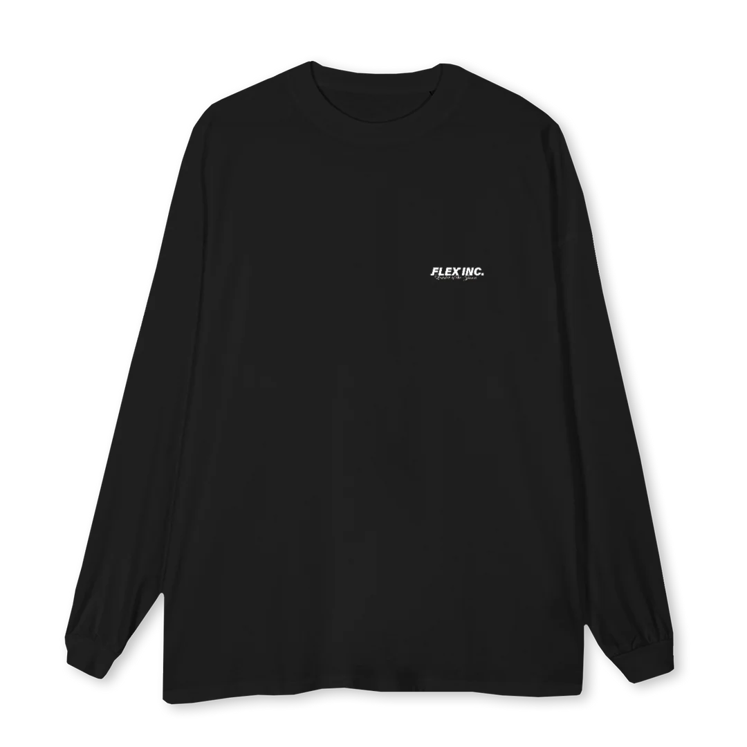 LOTGLONGSHIRT Black Oversized LS Tee.