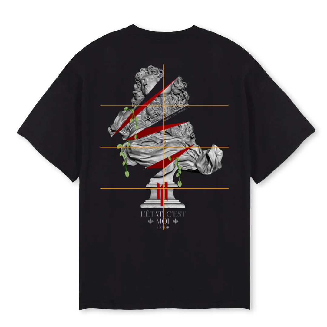 LOUIS XIV Black Oversized Tee. - Image 2