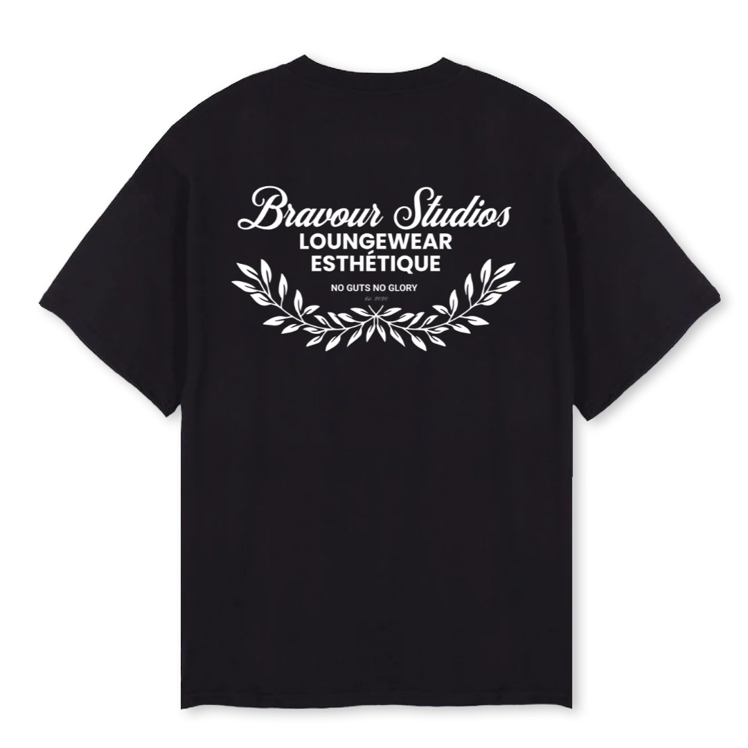 LOUNGWEARTEE Black Oversized Tee. - Image 2