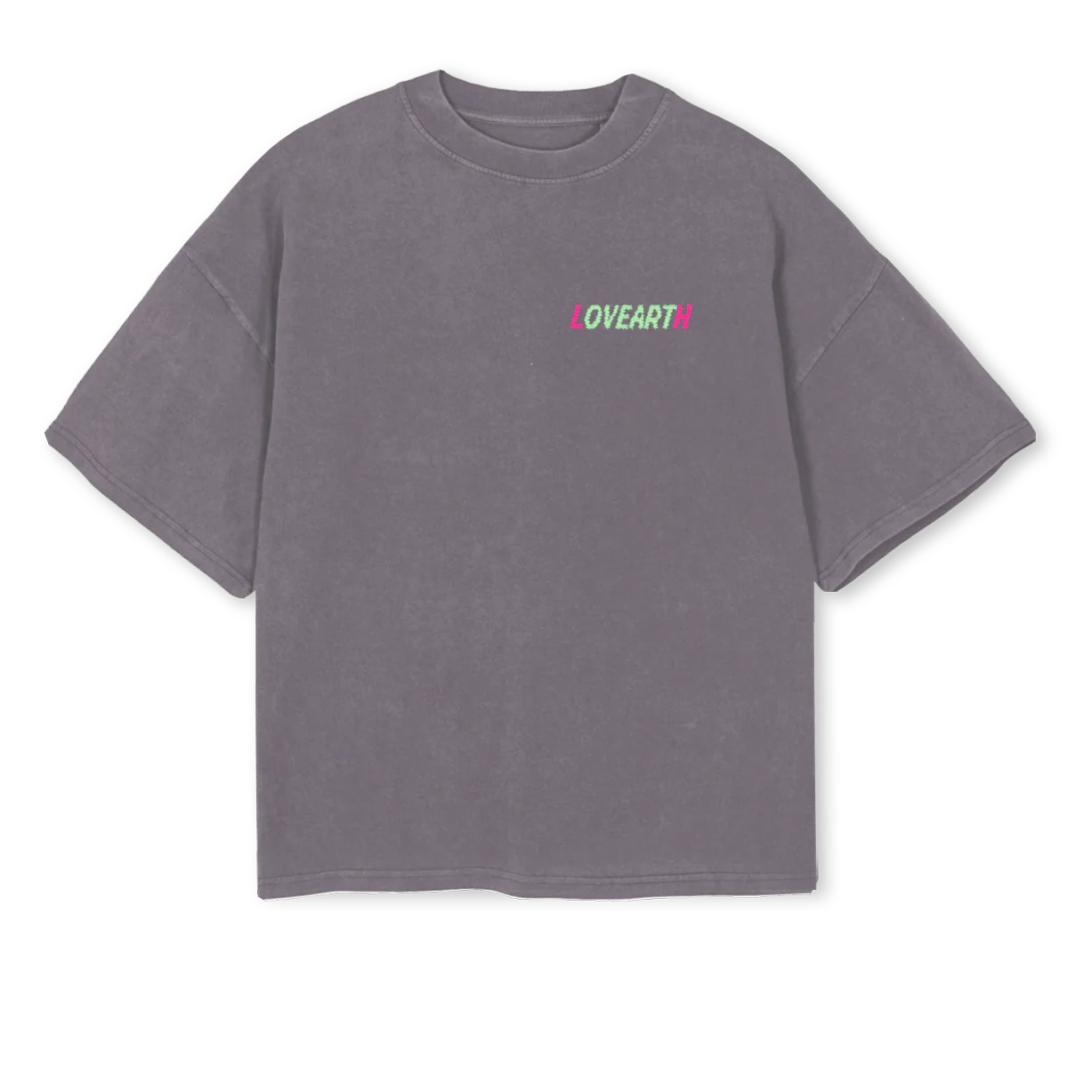 LOVBOYPIGGREY Pigment Grey Oversized Boxy Tee.