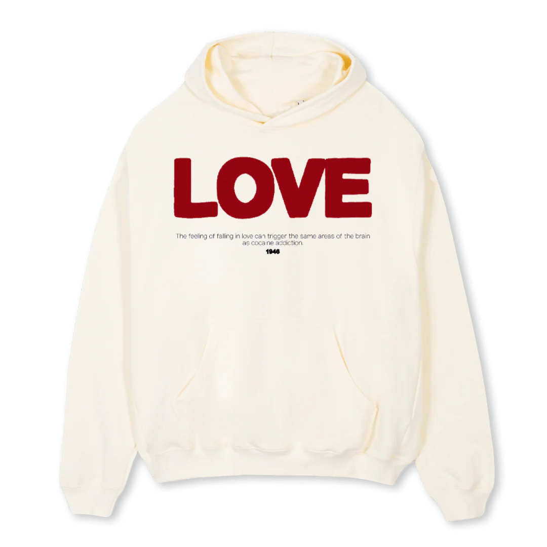 LOVE Cream Oversized Hoodie.