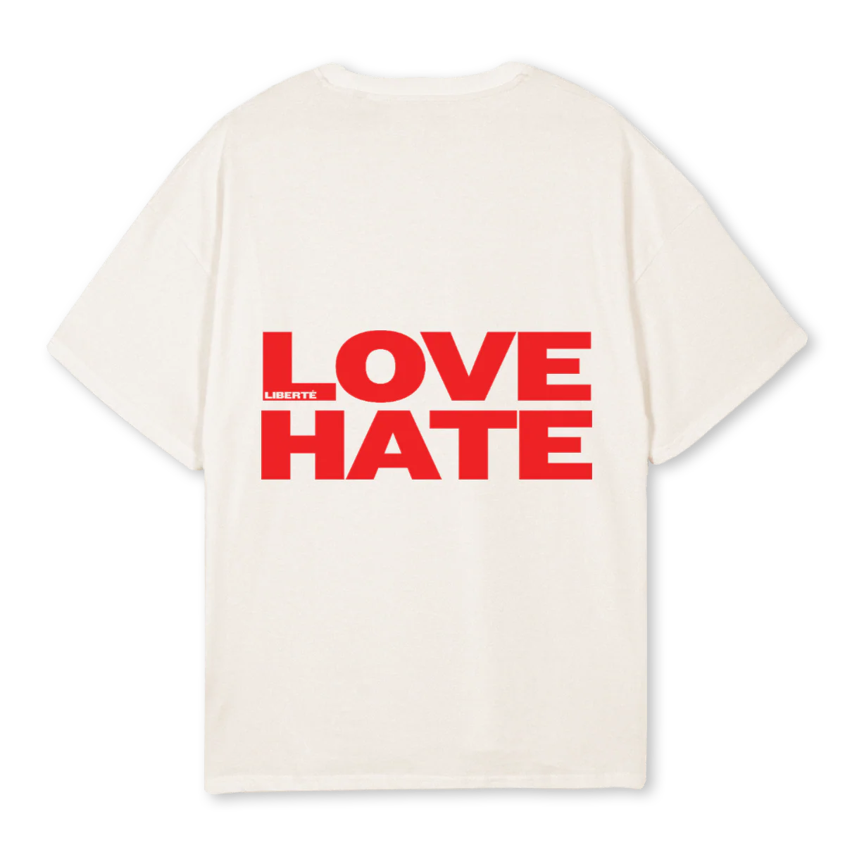 LOVEHATETEE Vintage White Oversized Tee. - Image 2