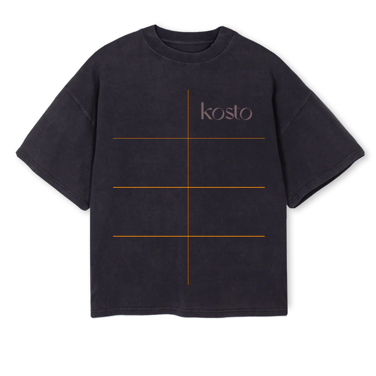 LOVEKOSTOV Vintage Black Oversized Boxy Tee.